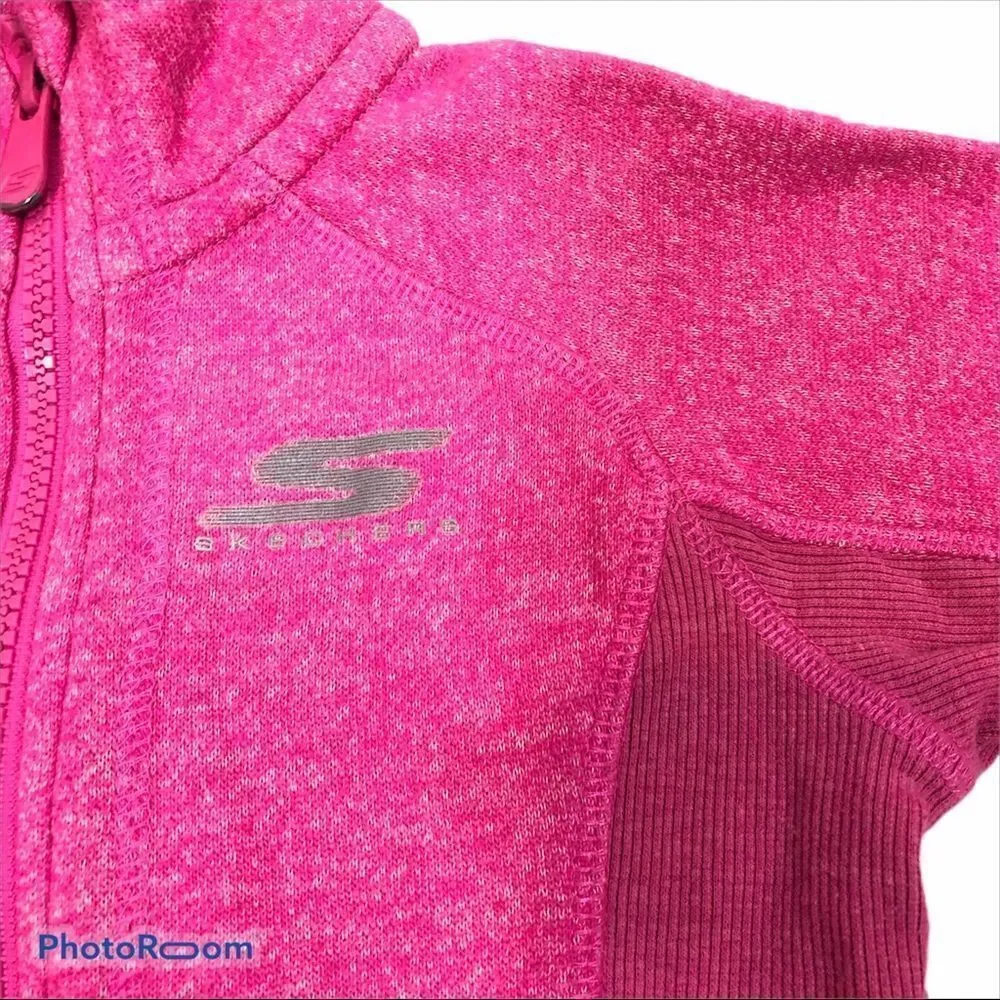 Girls Pink Sketchers‎ Performance Zip Up Sweatshirt